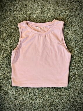 Women's Sleeveless Crop Tank Top - Pink